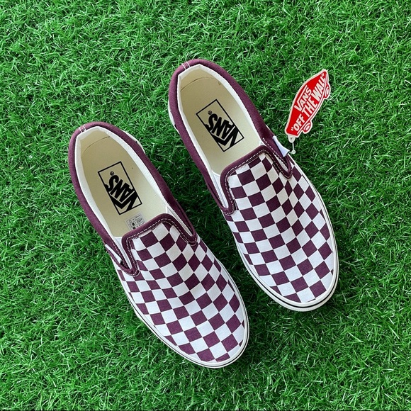 Vans Classic Slip On Checkerboard Grape Vine - Picture 3 of 5
